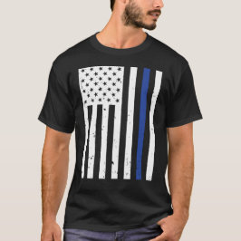 Camiseta Bandera de Estados Unidos de la policía delgada de