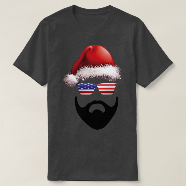 Camiseta Bandera de Estados Unidos de los Navidades de Bebe (Diseño del anverso)