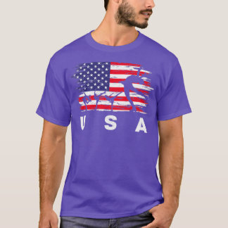 Camiseta Bandera de Estados Unidos de patinaje artístico