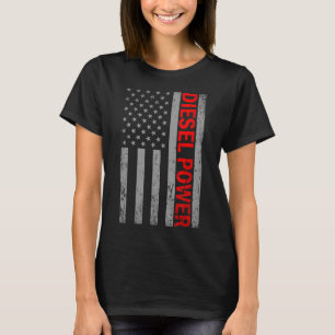 Camiseta Bandera de Estados Unidos de poder diesel camión t