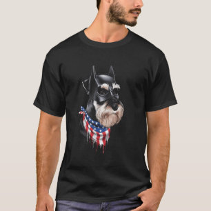 Camiseta Bandera de Estados Unidos de Schnauzer Patriotic D