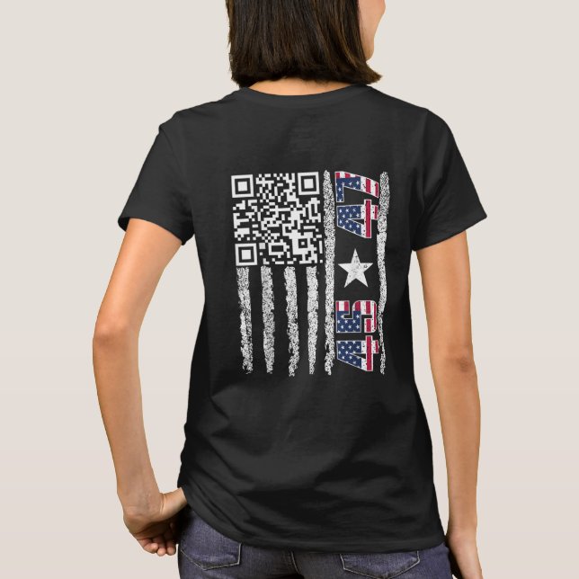 Camiseta Bandera de Estados Unidos del gracioso presidente  (Reverso)