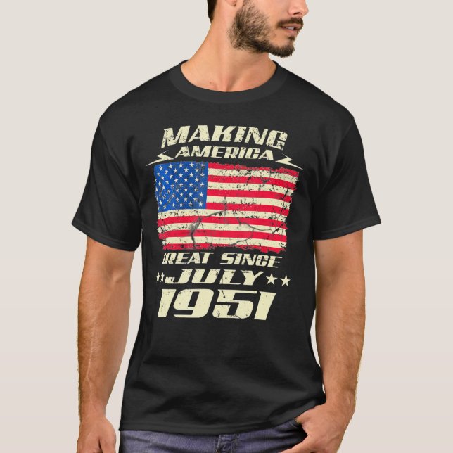 Camiseta Bandera de Estados Unidos desde el cumpleaños de j (Anverso)