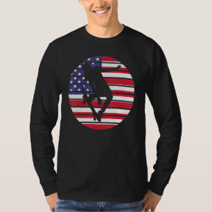 Camiseta Bandera De Estados Unidos Divertida Con Un Recorte