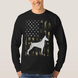Camiseta Bandera De Estados Unidos Doberman Camouflage
