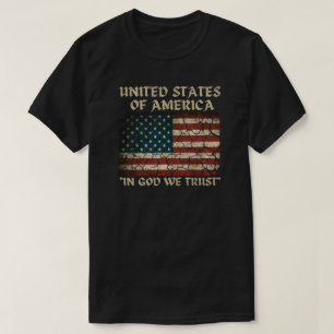 Camiseta Bandera de Estados Unidos "En Dios confiamos"