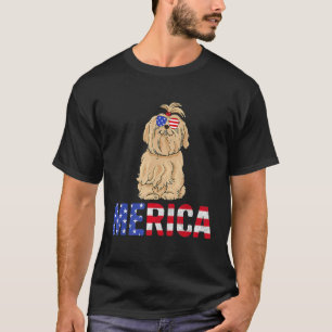 Camiseta Bandera De Estados Unidos Gafas De Sol De Perro Ma