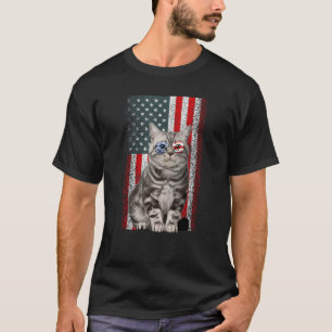 Camiseta Bandera de Estados Unidos Gafas de sol Independenc