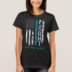 Camiseta Bandera de Estados Unidos, guerrero del cáncer