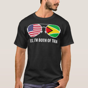 Camiseta Bandera de Estados Unidos Guyana gafas de sol Guya