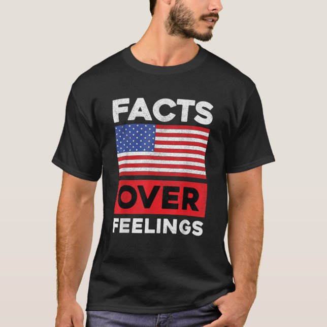 Camiseta Bandera de Estados Unidos Hechos sobre sentimiento (Anverso)