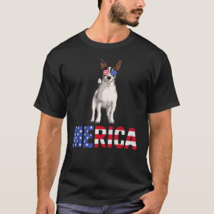 Camiseta Bandera De Estados Unidos Jack Russell Terrier Per