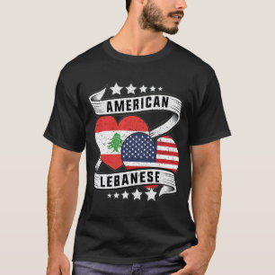 Camiseta Bandera de Estados Unidos Libanés