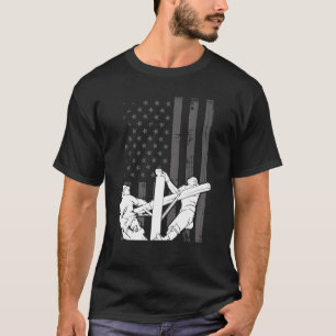 Camiseta Bandera de Estados Unidos Lineman Bandera American