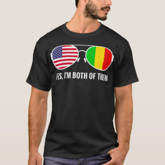 Camiseta Bandera de Estados Unidos Mali gafas de sol barro 
