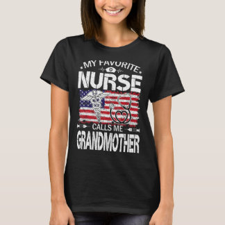 Camiseta Bandera de Estados Unidos Mi enfermera favorita me