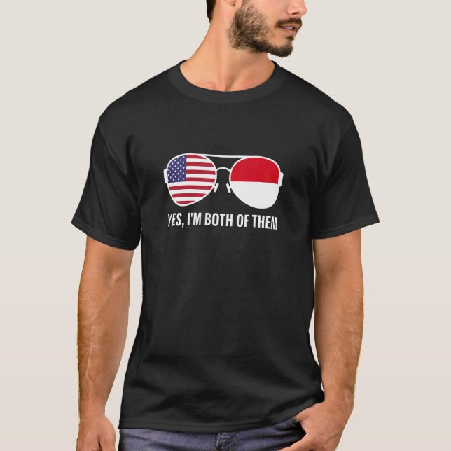 Camiseta Bandera de Estados Unidos Mónaco gafas de sol Mona (Anverso)