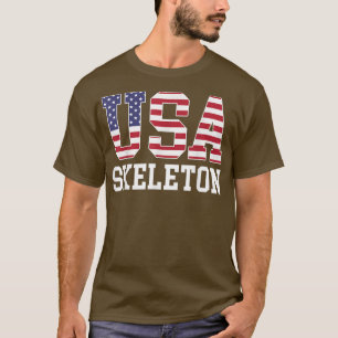 Camiseta Bandera de Estados Unidos Musher American Skeleton