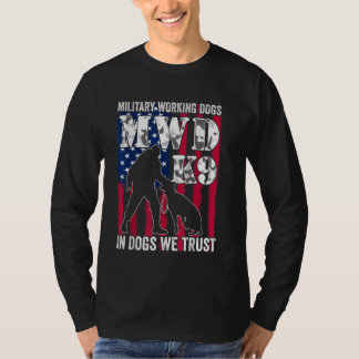 Camiseta Bandera de Estados Unidos MWD K9 Oficial Militar P