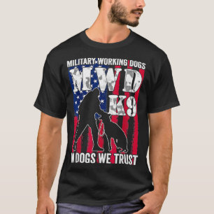Camiseta Bandera de Estados Unidos MWD K9 Oficial Militar P
