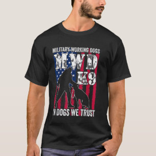 Camiseta Bandera de Estados Unidos MWD K9 Oficial Militar P