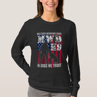 Camiseta Bandera de Estados Unidos MWD K9 Oficial Militar P