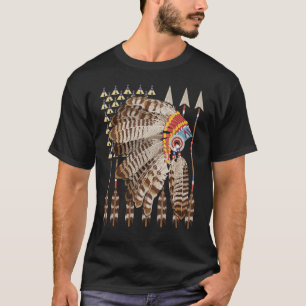 Camiseta Bandera de Estados Unidos Nativa Cherokee Patrióti
