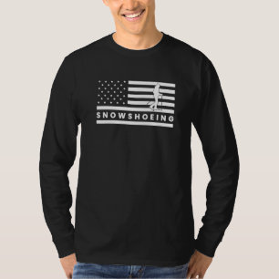 Camiseta Bandera de Estados Unidos Nieva raqueta Snowshoe S