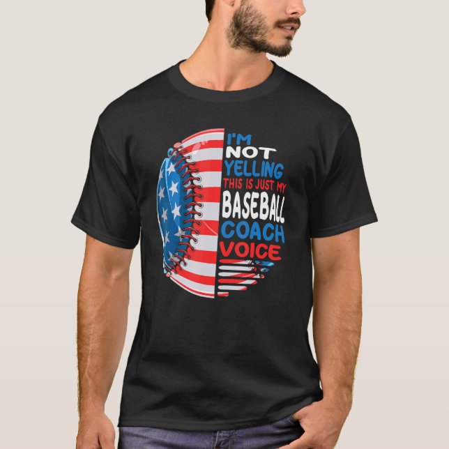 Camiseta Bandera de Estados Unidos No estoy gritando, este  (Anverso)