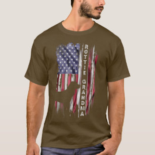 Camiseta Bandera de Estados Unidos Orgullosa Rottweiler Abu