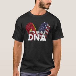 Camiseta Bandera de Estados Unidos Orgullosa Sangre de ADN