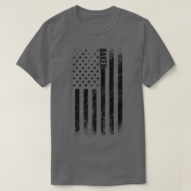 Camiseta Bandera de Estados Unidos - Orgulloso Baker nortea (Diseño del anverso)