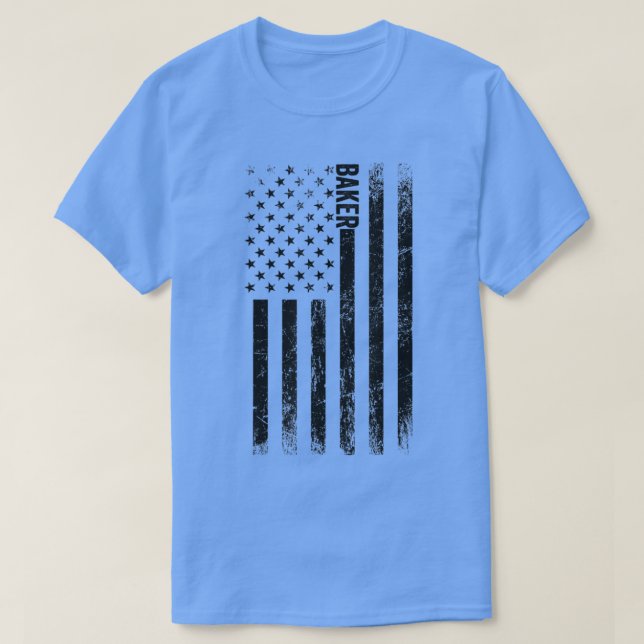 Camiseta Bandera de Estados Unidos - Orgulloso Baker nortea (Diseño del anverso)