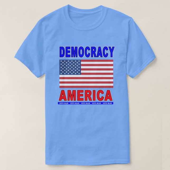 Camiseta Bandera de Estados Unidos para la Democracia (Diseño del anverso)