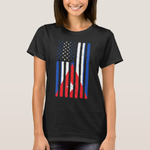 Camiseta Bandera de Estados Unidos Patrimonio cubano por me
