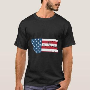 Camiseta Bandera De Estados Unidos Patriótica De Montana Pa