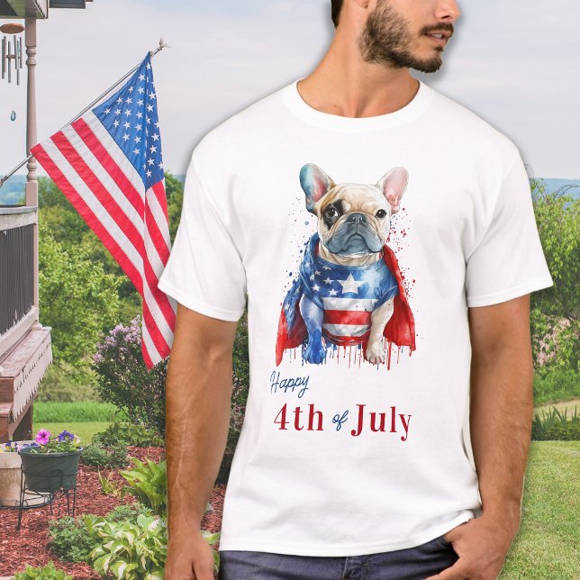 Camiseta Bandera de Estados Unidos Patriótica Francés Feliz (Subido por el creador)