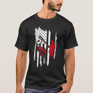Camiseta Bandera de Estados Unidos Pescador pescador bander