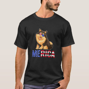 Camiseta Bandera De Estados Unidos Pomerania Gafas De Sol 4