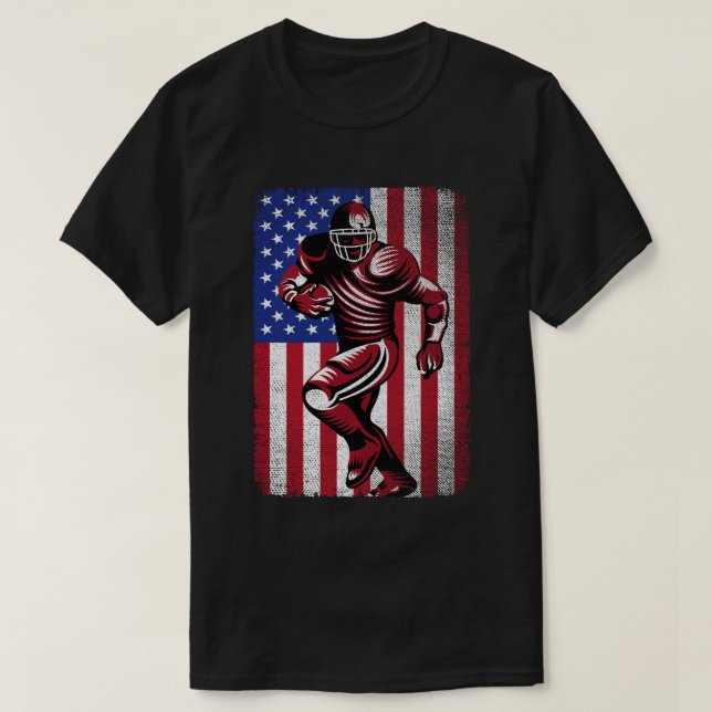 Camiseta Bandera de Estados Unidos por el fútbol patriótico (Diseño del anverso)