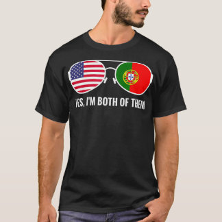 Camiseta Bandera de Estados Unidos Portugal gafas de sol lú