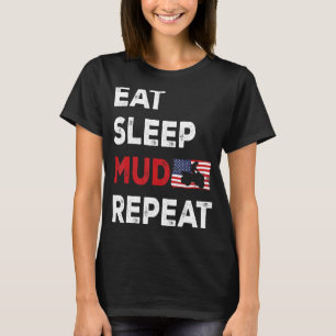 Camiseta Bandera de Estados Unidos Quad ATV Comer el sueño