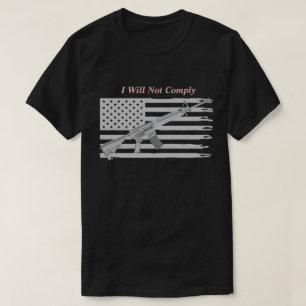 Camiseta Bandera de Estados Unidos que no cumpliré oscura