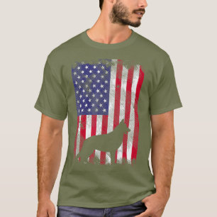 Camiseta Bandera de Estados Unidos Regalo de perro de pasto