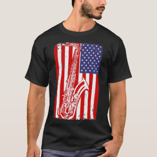 Camiseta Bandera de Estados Unidos Regalo saofonista Saopho