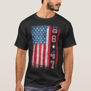 Camiseta Bandera De Estados Unidos Retro Vintage 86 47 Anti