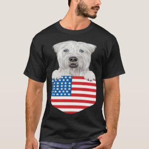 Camiseta Bandera De Estados Unidos Rueda Recubierta Blanda 