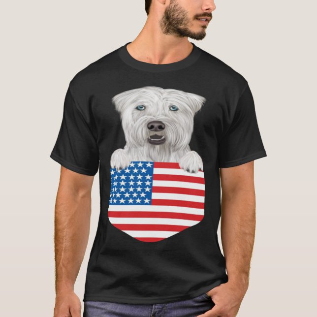 Camiseta Bandera De Estados Unidos Rueda Recubierta Blanda  (Anverso)