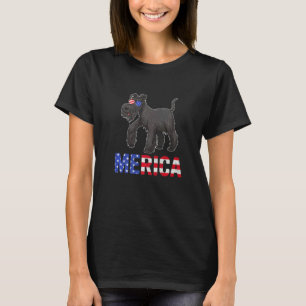 Camiseta Bandera De Estados Unidos Schnauzer Dog Sunglass P