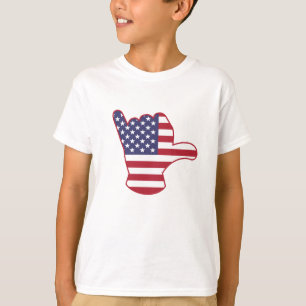 Camiseta Bandera de Estados Unidos Shaka